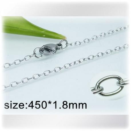 Ocelový náhrdelník - Hmotnost: 3.5g, 450*1.8mm,